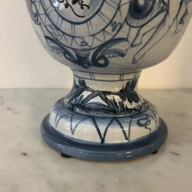 1990s Hand Painted Sv Ruta Ceramic Urn For Sale In Dallas - Image 6 of 9