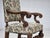 Mid-Century Modern Scandinavian Highback Armchair in Patterned Fabric and Hand-Carved Oak, 1950s For Sale - Image 3 of 18