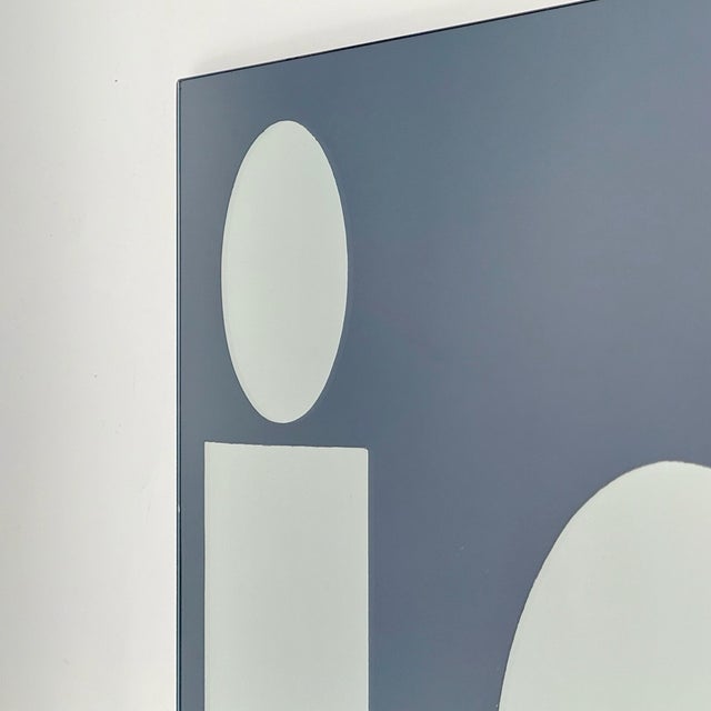 Glass IO Typographic Mirror by Giuseppe Raimondi for Abaco, 1970s For Sale - Image 7 of 15
