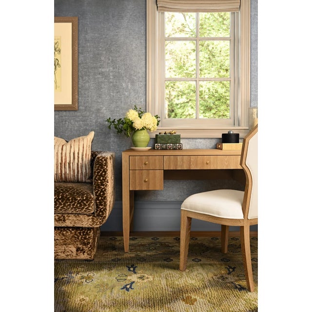 Brand new special order item. Not vintage. A sophisticated workspace centerpiece crafted from cerused oak with elegant...