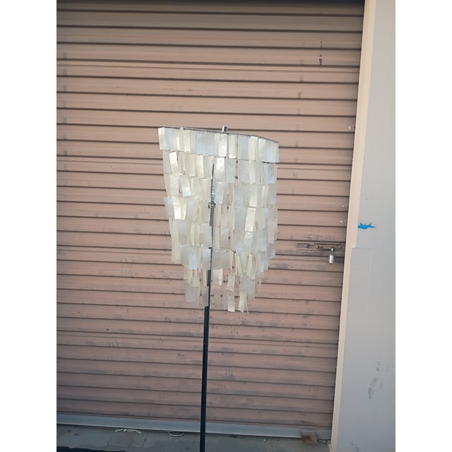 West Elm Capiz Shell Floor Lamp For Sale - Image 4 of 6