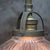 French Brass and Holophane Glass Pendant Light For Sale - Image 5 of 9