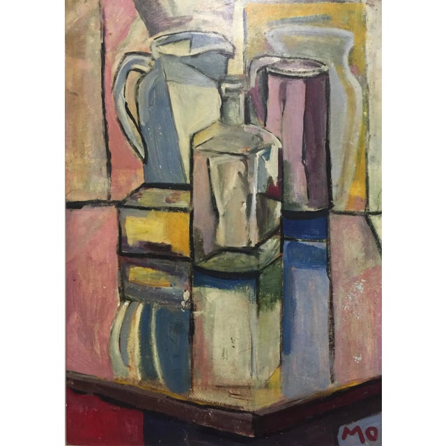 Mid 20th Century "Cubist Still Life" Painting by Sandor Mohy For Sale In New Orleans - Image 6 of 6