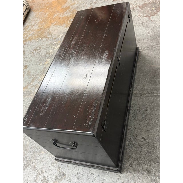 Pottery Barn Emmett Zen Brown Trunk/Coffee Table For Sale - Image 9 of 12