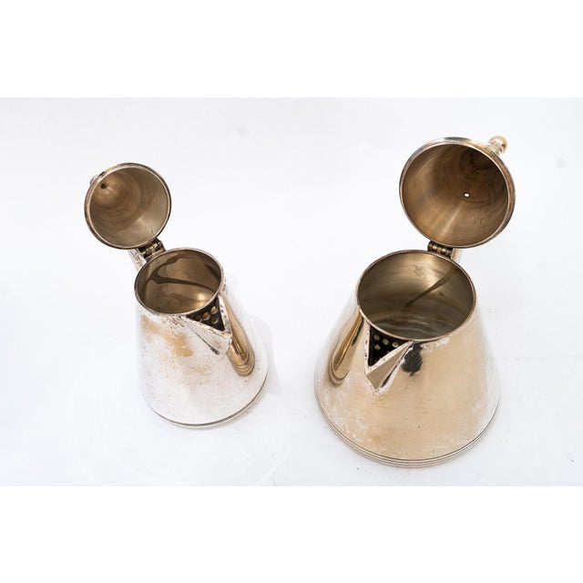 1920s Art Deco Silvered Brass Cans, 1920s, Set of 4 For Sale - Image 5 of 10