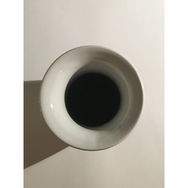 Vintage Asian Floral Red, Green & White Decorative Vase For Sale - Image 10 of 13