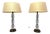 Brass and Acrylic Table Lamps, 1980s, Set of 2 For Sale