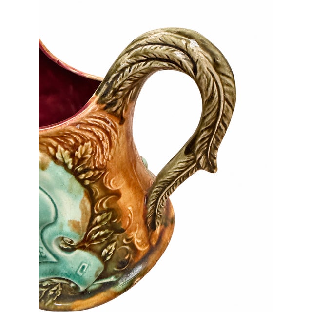 Le Gaulois Rooster Barbotine Pitcher from Onnaing, 1960s For Sale - Image 4 of 7