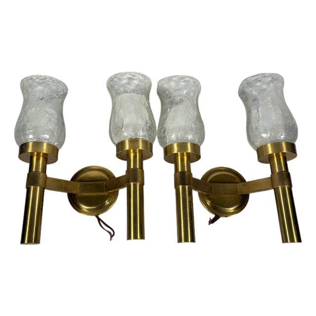 Modern Wall Sconces by Jean Perzel, 1960, Set of 2 For Sale