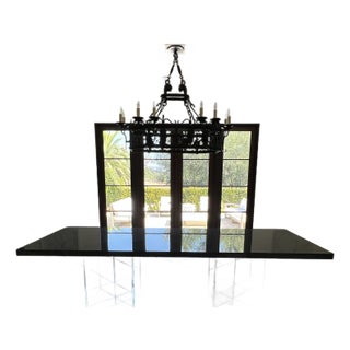 Luxury Black Veneer Attributed to Julian Chichester Modern Dining Room Table Seats 10-12 For Sale