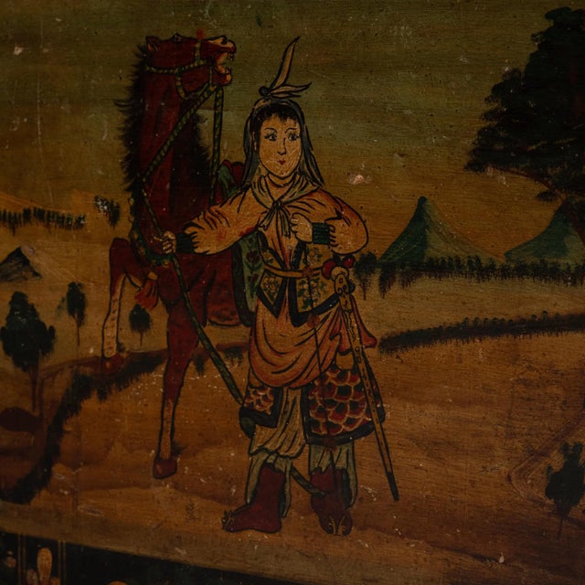 Chinese Chinese Painted Folk Trunk, C. 1900 For Sale - Image 3 of 7