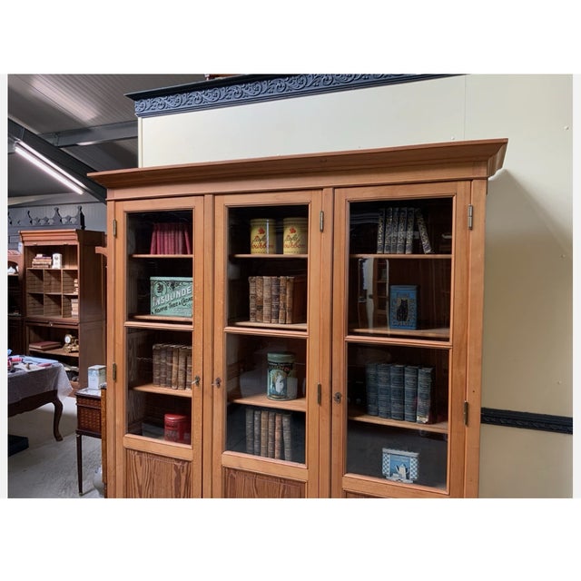 Wood Large Art Nouveau Bookcase, 1910 For Sale - Image 7 of 10