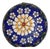 Vintage Chinese Cloisonné Enamel Floral Round Trinket Box - Blue Ground With Peony & Butterflies For Sale