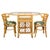 Vintage Coastal Rattan Bistro Table & Chairs Set, New Tropical Fabric, 1970s For Sale - Image 13 of 13