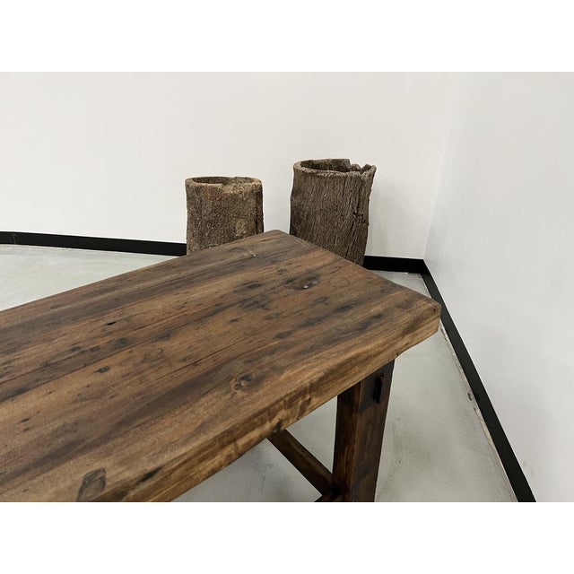 Former French Workbench in Oak, 1950s For Sale - Image 6 of 18