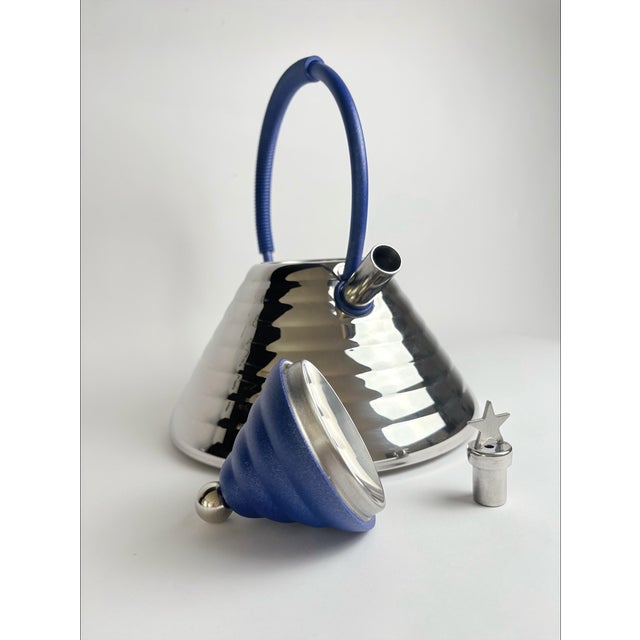 Vintage Italian Whistling Kettle by Stella Marina Sgarbi, 1980s, in Very Good conditions. Designed 1980 to 1989 This piece...