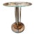 1990s Chrome and Wood Glass Side Table For Sale