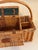 Wood Vintage Wicker Picnic Basket and Wine Carrier For Sale - Image 7 of 13