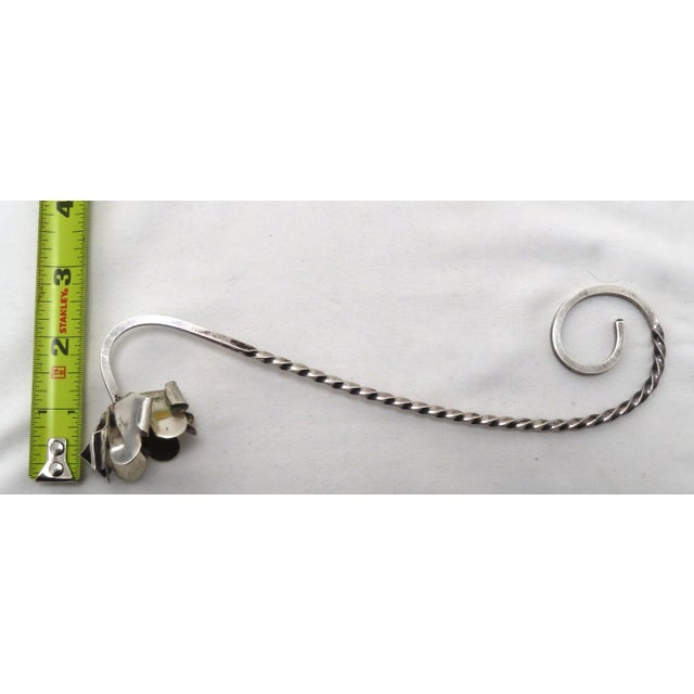Vintage Retro Arts & Crafts Hand Made Sterling Silver Candle Snuffer For Sale - Image 12 of 13