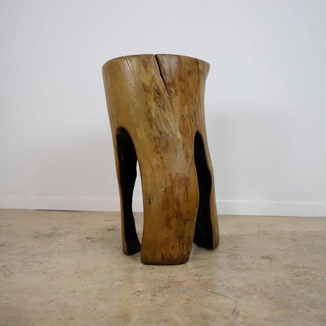 1950s Stool Made in Solid Wood For Sale - Image 14 of 17