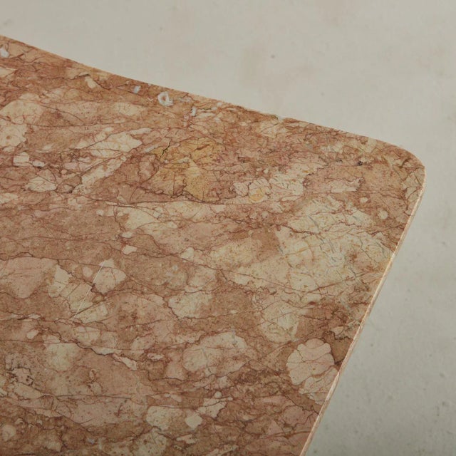 Guglielmo Ulrich Breccia Pernice Marble + Mahogany Coffee Table Attributed to Guglielmo Ulrich, Italy 1950s For Sale - Image 4 of 12