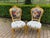 French 1980 French Louis XVI Gold Beech Damask Dining Chairs - 4 Pc For Sale - Image 3 of 9