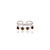Gemstone Boho Tiger’s Eye & Zircon Double Band Ring in 925 Silver, Size 8.5 For Sale - Image 7 of 11