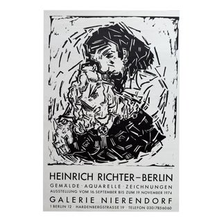 Galerie Nierendorf Berlin Exhibition Poster, Germany, 1974 For Sale