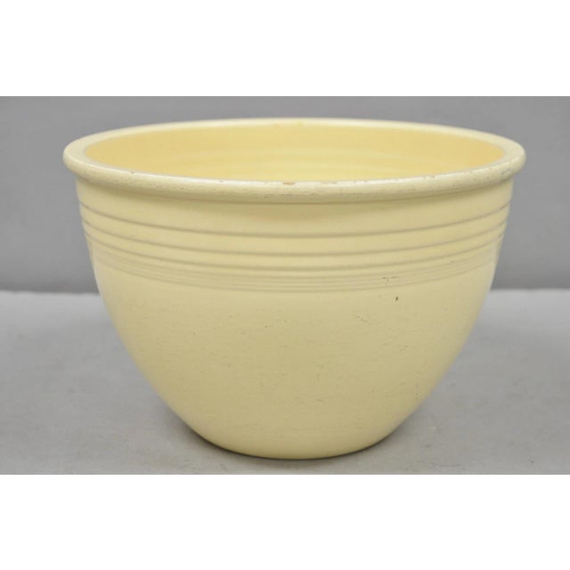 Vintage Fiesta Homer Laughlin China #7 Ivory Large Nesting Kitchen Mixing Bowl For Sale - Image 11 of 11