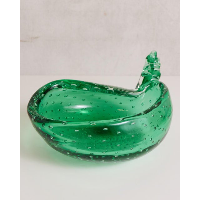 Green Murano Bullicante Shell Bowl For Sale - Image 13 of 16