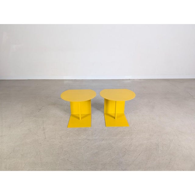 We are offering a beautiful set of two Ligne Roset side tables in yellow for sale. Designed by Christian Werner, these...