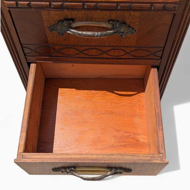 1930s Art Deco Waterfall Nightstand For Sale - Image 9 of 14