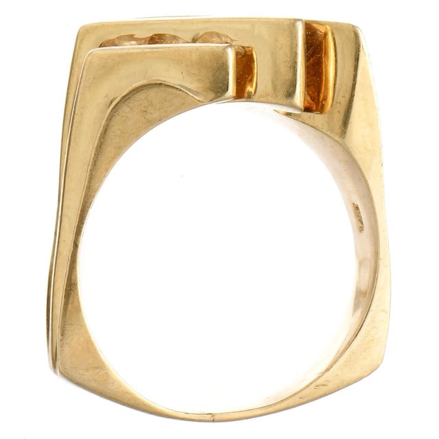 14KY Diamond(0.36) & Tanzanite(0.28) Ring, size 7 For Sale - Image 4 of 5