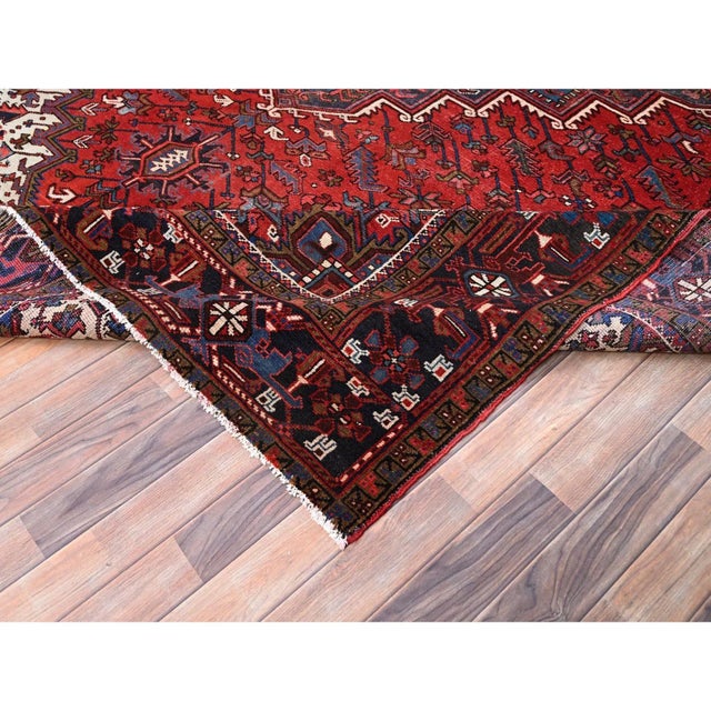 Textile 1960s Red Semi Antique Oriental Rug For Sale - Image 7 of 12