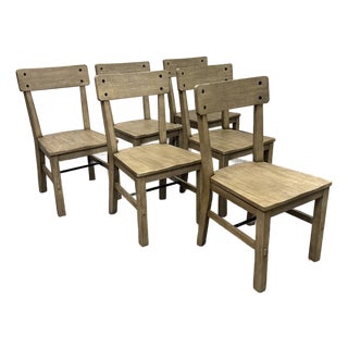 Pottery Barn Benchwright Dining Chairs, Set of Six For Sale