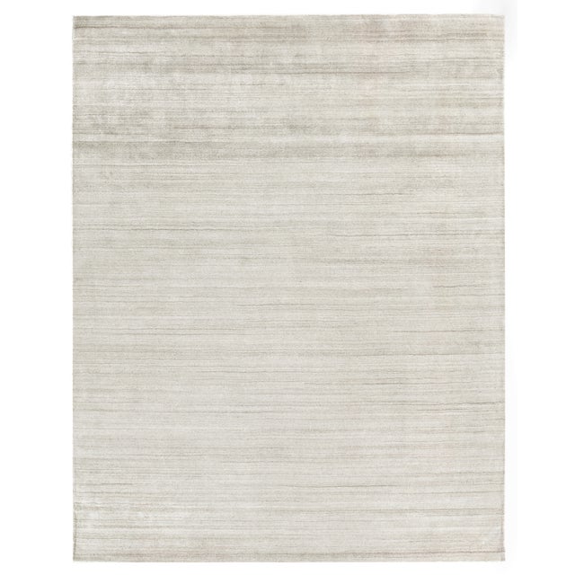 Exquisite Rugs Creil Hand loom Bamboo/Silk Brown Rug-12'x15' For Sale - Image 9 of 9