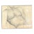 Vintage Original Nude Male Sketch For Sale