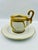 Mid 20th Century by Sadek Swan Gilded Footed Cups & Saucers - Service for 4 For Sale In Los Angeles - Image 6 of 12