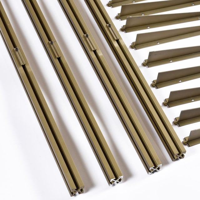 George Nelson Mid-Century Modern Tension Pole Omni Wall Unit Emerald Gold For Sale - Image 17 of 17