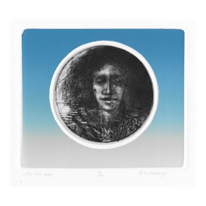 1974 Bruce Muirhead Sky Coin Lady Etching