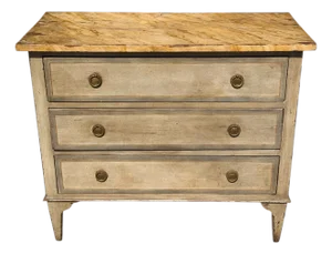 Antique Gustavian Style Swedish Empire Commode Chest of Drawers