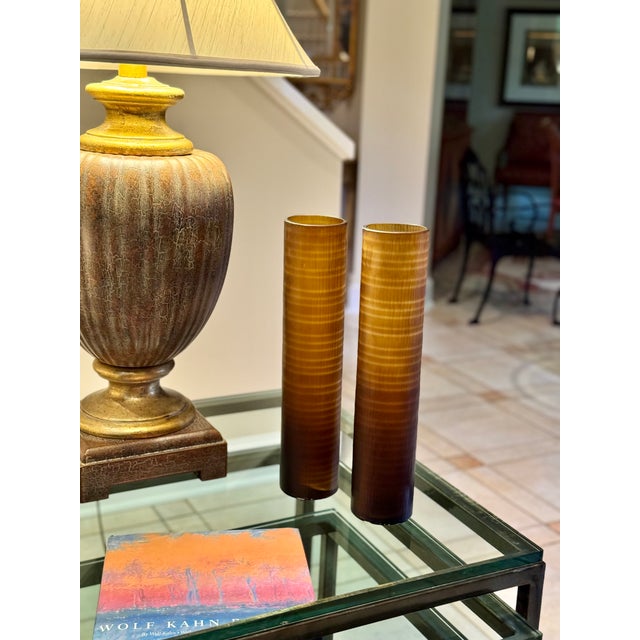 Metal Pair of Urn Lamps For Sale - Image 7 of 9