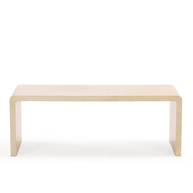Parchment-Covered Waterfall Coffee or End Table in the Manner of Jean-Michel Frank. For Sale In Philadelphia - Image 6 of 6