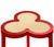 Matthew Izzo Home Dylan Matte Red Lacquer Flip Top Clover Shaped Drinks Table For Sale In New York - Image 6 of 7