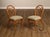 High Quality Pair Of Rattan Dining Chairs Featuring Bentwood Construction With Decorative Heart Form Backs And Wrapped...