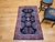 Navy Blue Vintage Sarouk Area Rug, Hand-Knotted Wool, Allover Floral Pattern, Navy & Red, 3x5 For Sale - Image 8 of 11
