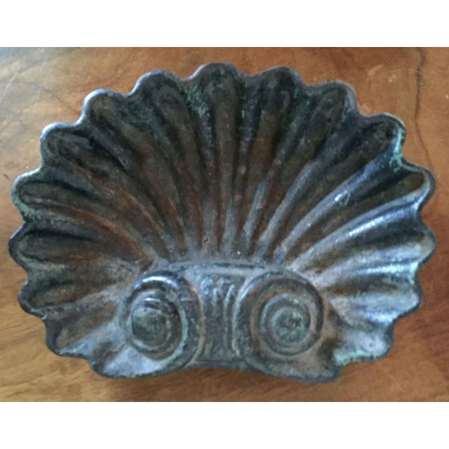American 19th Century Cast Iron Shell Form Garden Ornament For Sale - Image 3 of 11