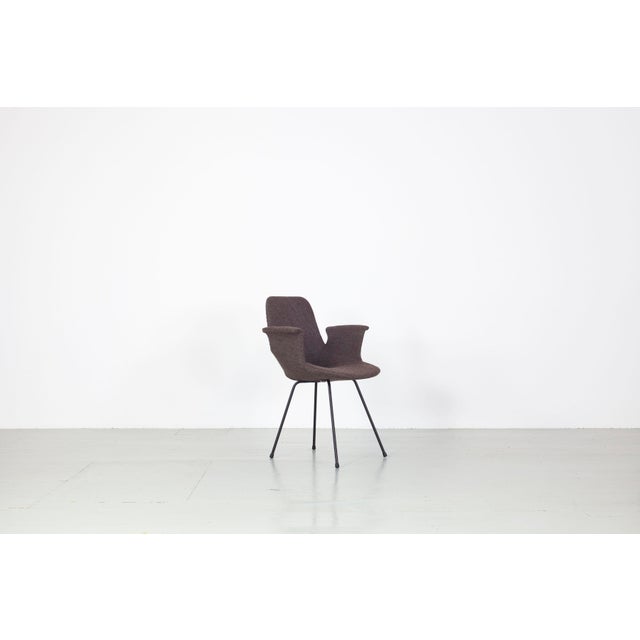 Black Model Medea Chairs with Fabric Cover by Vittorio Nobili for Frattelli Tagliabue, 1960s, Set of 3 For Sale - Image 8 of 18