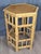 Late 20th Century Palm Beach Style Hexagon Bamboo, Rattan & Wicker Top Side End Table For Sale - Image 5 of 12