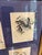 1970s-80s Brussels Griffon dog drawings; set of 3 in gilt frame w/ purple mat. Excellent condition. Measures 19.5" x 16.5"...